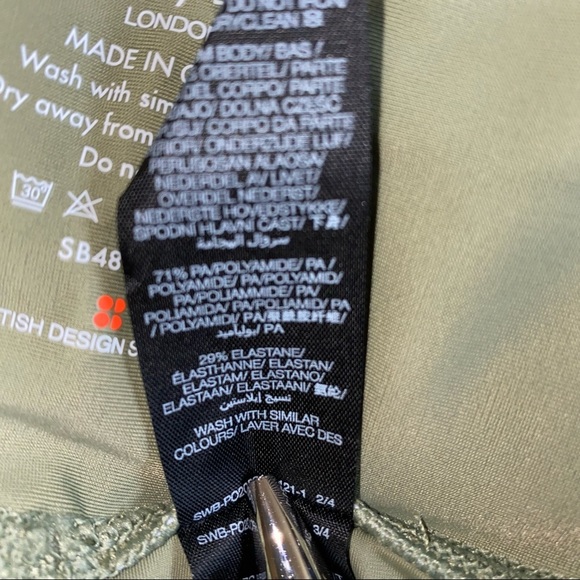 NEW Sweaty Betty London High Shine Sculpt 7/8 Moss Green Leggings Size XL NWT - Picture 6 of 9